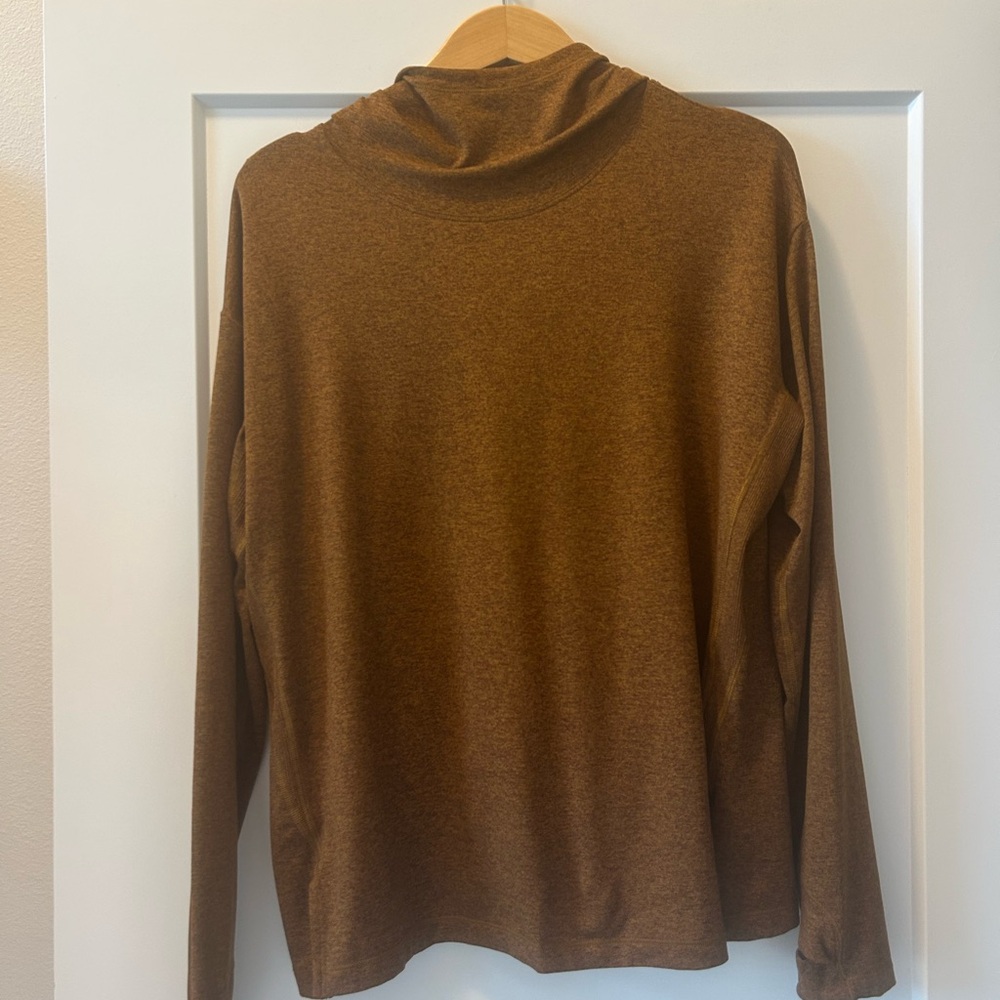 Athleta Brownish gold hooded Uptempo top